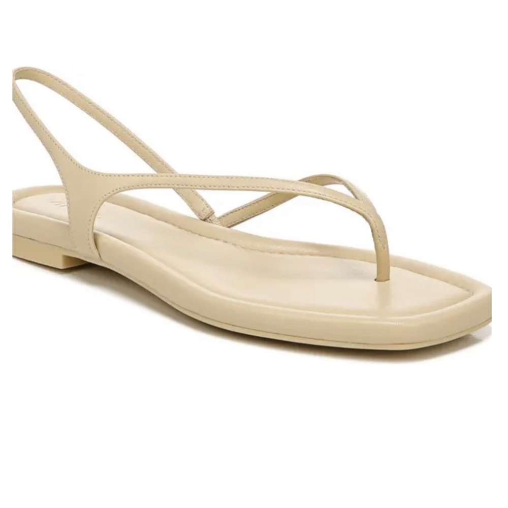 Vince Beige Slingback Thong Sandals
